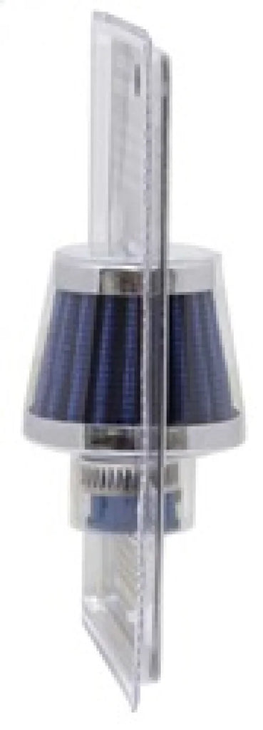 K&N 2in Base OD x .375in Flange ID x 1.75in H Rubber Base Crankcase Vent Filter - Blue - Additional View 5