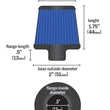 Load image into Gallery viewer, K&amp;N 2in Base OD x .375in Flange ID x 1.75in H Rubber Base Crankcase Vent Filter - Blue - Additional View 6