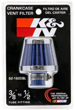 Load image into Gallery viewer, K&amp;N 2in Base OD x .375in Flange ID x 1.75in H Rubber Base Crankcase Vent Filter - Blue - Additional View 7