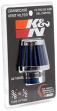 Load image into Gallery viewer, K&amp;N 2in Base OD x .375in Flange ID x 1.75in H Rubber Base Crankcase Vent Filter - Blue - Additional View 8