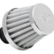 Load image into Gallery viewer, K&amp;N 2in Base OD x .375in Flange ID x 1.75in H Rubber Base Crankcase Vent Filter - White - Main Product View