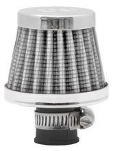 Load image into Gallery viewer, K&amp;N 2in Base OD x .375in Flange ID x 1.75in H Rubber Base Crankcase Vent Filter - White - Installation View