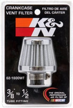 Load image into Gallery viewer, K&amp;N 2in Base OD x .375in Flange ID x 1.75in H Rubber Base Crankcase Vent Filter - White - Additional View 5
