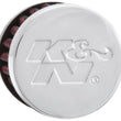 Load image into Gallery viewer, K&amp;N .315/.431 Flange 1 3/8 inch OD 1.5 inch H Clamp On Crankcase Vent Filter - Back View