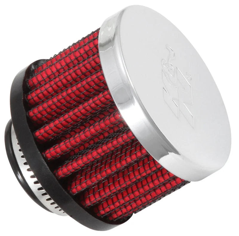 K&N 3/4 inch ID 2 inch OD 1.5 inch H Clamp On Crankcase Vent Filter - Main Product View