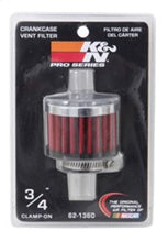 Load image into Gallery viewer, K&amp;N 3/4 inch ID 2 inch OD 1.5 inch H Clamp On Crankcase Vent Filter - Back View