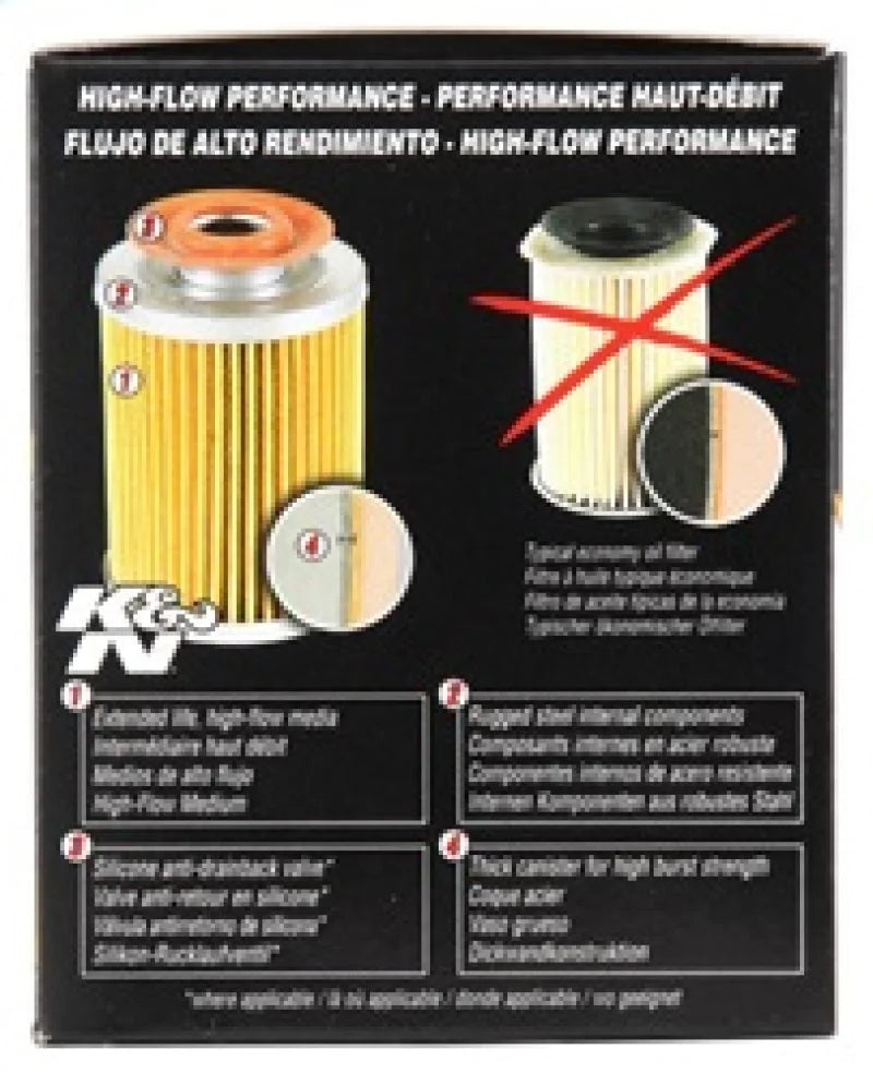 K&N 3.74inch / 2.98 OD Performance Gold Oil Filter - Additional View 12
