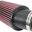 Load image into Gallery viewer, K&amp;N 3.75 Inch OD 2.438 Inch ID 2 Inch Angled Flange 5 Inch H 3 Inch Top OD Round Tapered Univ - Side View