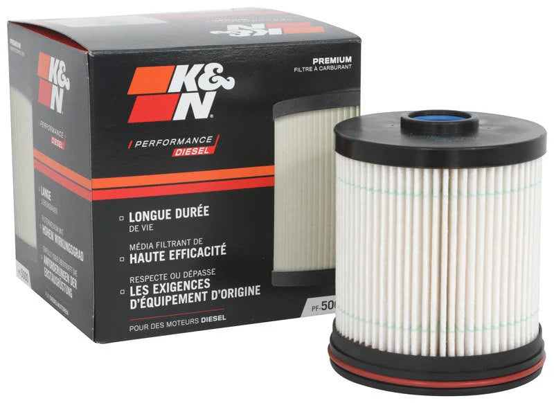 K&N 40.016in Length 3.438in OD Universal Replacement Fuel Filter - Back View