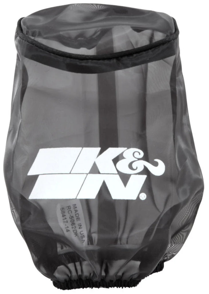 K&N 4.5in Base ID x 3.5in Top ID x 6in H - Black - Round Tapered - Drycharger Air Filter Wrap - Main Product View