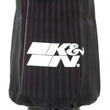 Load image into Gallery viewer, K&amp;N 4.5in Base ID x 3.5in Top ID x 6in H - Black - Round Tapered - Drycharger Air Filter Wrap - Side View