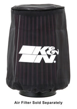 Load image into Gallery viewer, K&amp;N 4.5in Base ID x 3.5in Top ID x 6in H - Black - Round Tapered - Drycharger Air Filter Wrap - Side View