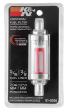 Load image into Gallery viewer, K&amp;N 5/16in x 3/8in Universal Replacement In-Line Fuel Filter - Installation View