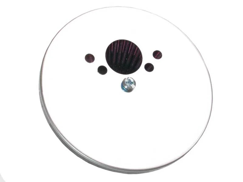 K&N 59-74 Rover Custom Round Race Filter Length 6.56in Width 6.31in Height 2.25in - Side View