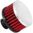 Load image into Gallery viewer, K&amp;N .5in Flange ID x 3in OD x 3.25in H Rubber Base Crankcase Vent Filter - Main Product View
