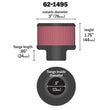 Load image into Gallery viewer, K&amp;N .5in Flange ID x 3in OD x 3.25in H Rubber Base Crankcase Vent Filter - Side View
