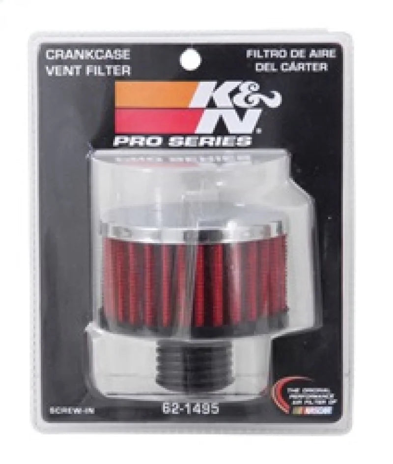 K&N .5in Flange ID x 3in OD x 3.25in H Rubber Base Crankcase Vent Filter - Additional View 5