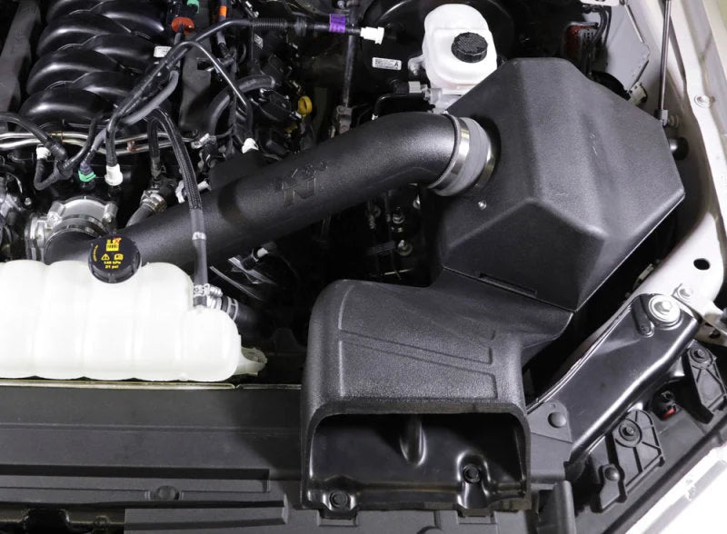 K&N 63 Series AirCharger Performance Intake 15-19 Ford F150 5.0L V8 F/I - Side View