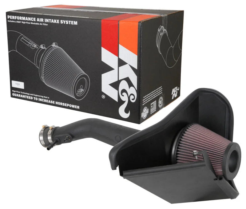 K&N 63 Series AirCharger Performance Intake 17-18 Ford Edge L4-2.0L F/I - Installation View
