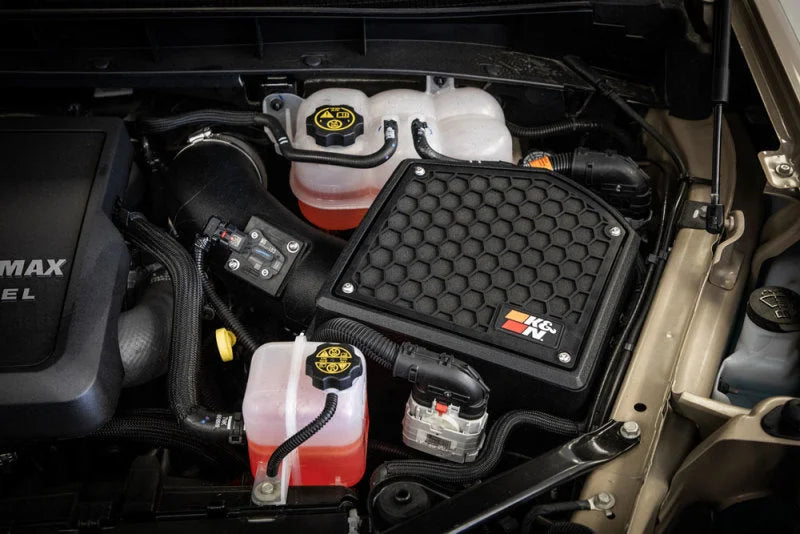 K&N 63 Series AirCharger Performance Intake 20-21 Chevrolet 1500 L6-3.0 DSL - Side View