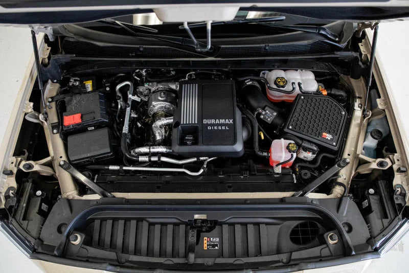 K&N 63 Series AirCharger Performance Intake 20-21 Chevrolet 1500 L6-3.0 DSL - Back View