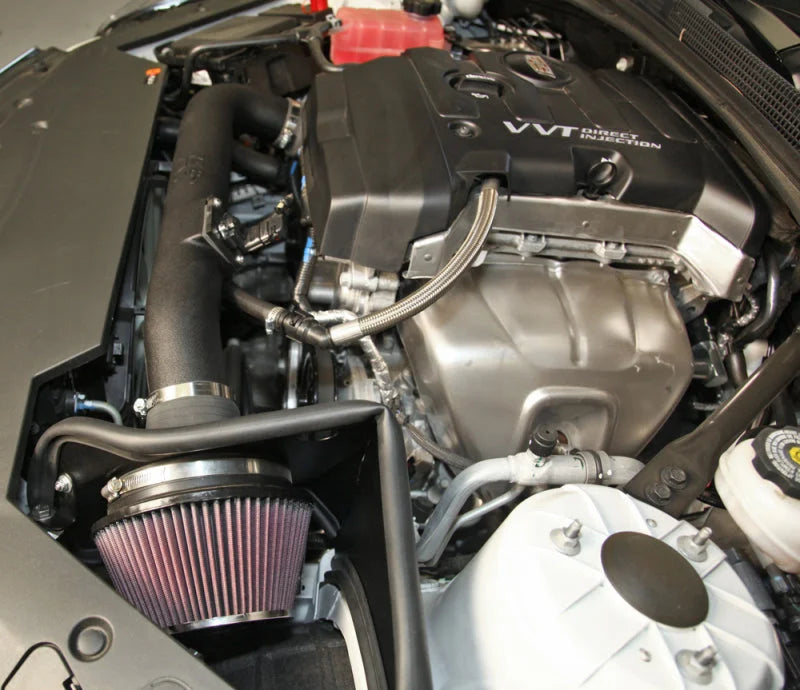 K&N 63 Series AirCharger Performance Intake Kit 13-15 Cadillac ATS 2.5L L4 F/I - Back View