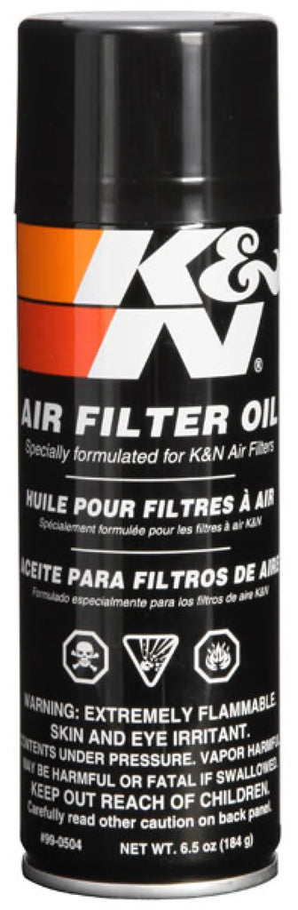 K&N 6.5 OZ Aerosol Spray Air Filter Oil - Side View