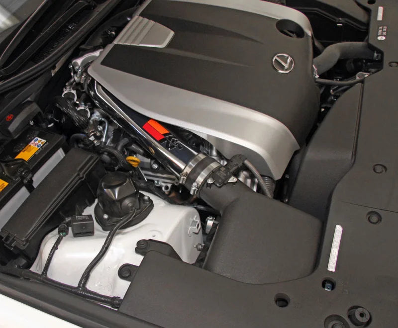 K&N 69 Series Performance Typhoon Intake Kit - Polished for 13-14 Lexus GS350 3.5L V6 - Side View
