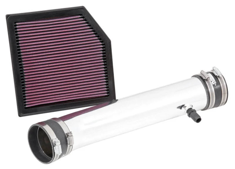 K&N 69 Series Performance Typhoon Intake Kit - Polished for 13-14 Lexus GS350 3.5L V6 - Installation View