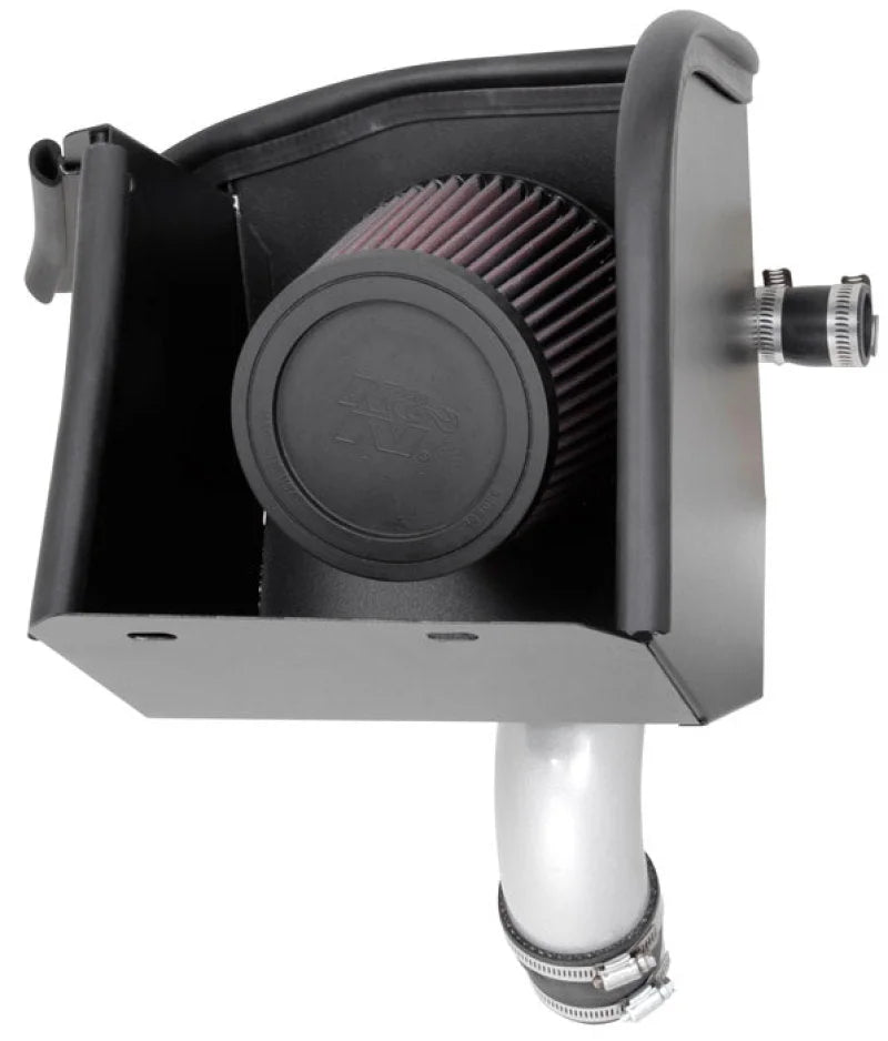 K&N 69 Series Typhoon Performance 13 Chrysler/Dodge 200/Avenger 2.4L Silver Cold Air Intake Kit - Installation View