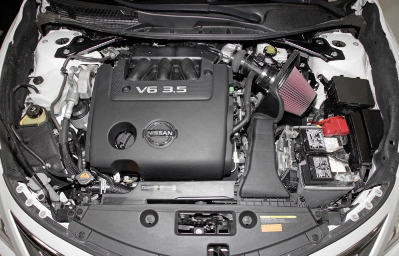 K&N 69 Series Typhoon Performance Intake Kit 13-14 Nissan Altima/Pathfinder 3.5L V6 - Side View