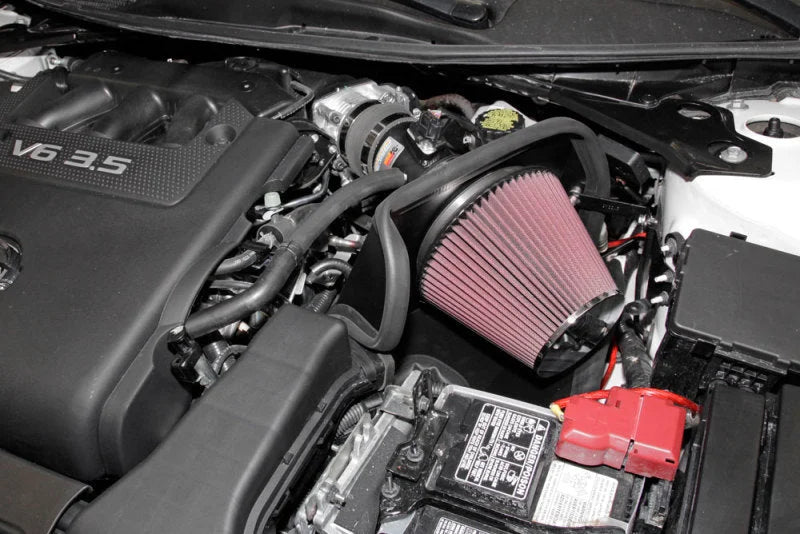 K&N 69 Series Typhoon Performance Intake Kit 13-14 Nissan Altima/Pathfinder 3.5L V6 - Back View