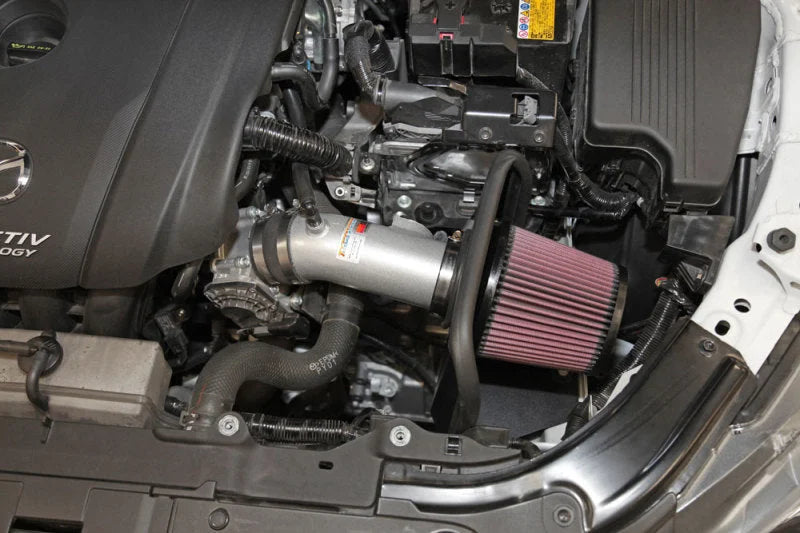 K&N 69 Series Typhoon Performance Intake Kit 2014 Mazda 3/6 2.5L - Back View