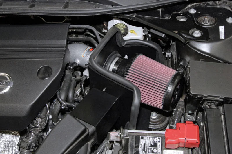 K&N 69 Series Typhoon Performance Intake Kit - Silver for 13-14 Nissan Altima 2.5L L4 - Side View