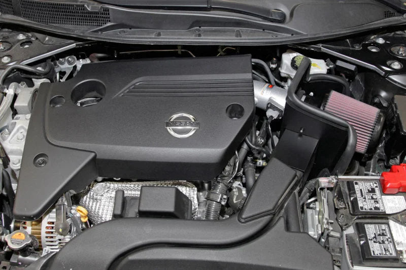 K&N 69 Series Typhoon Performance Intake Kit - Silver for 13-14 Nissan Altima 2.5L L4 - Back View
