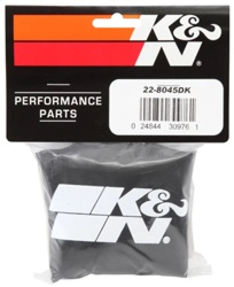K&N 6in ID x 6inH Closed Top Black Drycharger Air Filter Wrap - Installation View