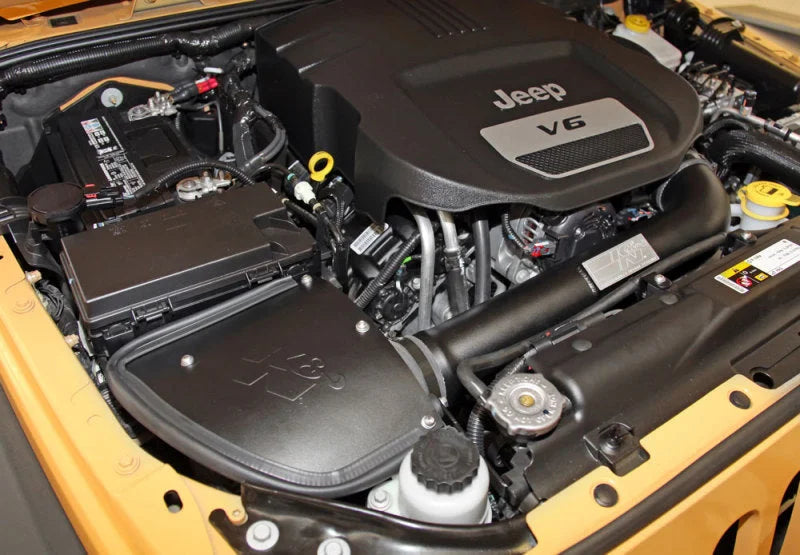 K&N 71 Series Performance Intake Kit for 12-18 Jeep Wrangler 3.6L V6 (12-15 CARB Approved) - Side View