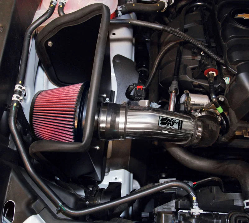 K&N 77 Series 15-16 Chevy Colorado 2.5L / 15-16 GMC Canyon 2.5L Performance Intake Kit - Back View