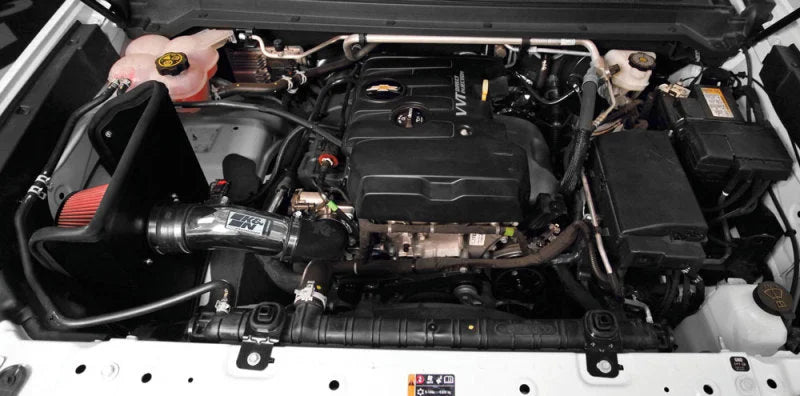 K&N 77 Series 15-16 Chevy Colorado 2.5L / 15-16 GMC Canyon 2.5L Performance Intake Kit - Installation View