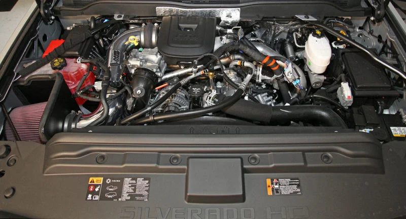 K&N 77 Series Performance Intake Kit for 2015 Chevrolet Silverado/GMC Sierra 2500 / 3500 6.6L V8 - Side View