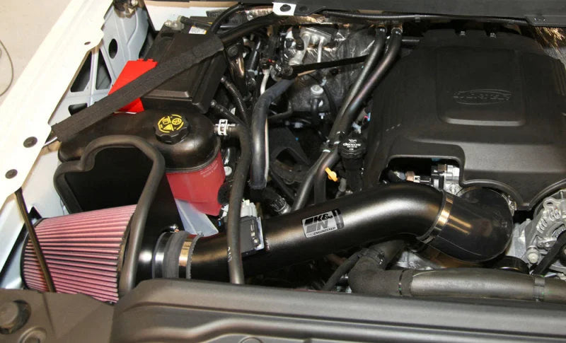 K&N 77 Series Performance Intake Kit for 2015 Chevrolet Silverado/GMC Sierra 2500/3500 6.0L V8 - Back View
