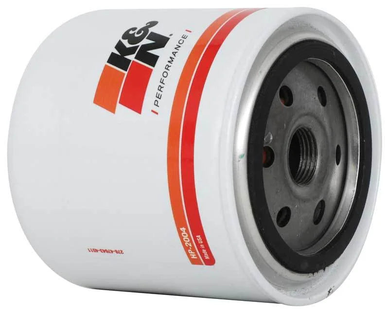 K&N 87-92 Supra Non-Turbo / 99-04 Grand Cherokee 4.0 Performance Gold Oil Filter - Side View