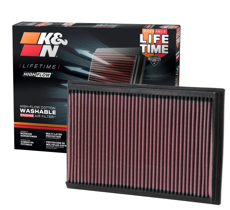 K&N 92-09 Mercury Grand Marquis/Lincoln Town Car / 92-08 Ford Crown Victoria Drop In Air Filter - Back View