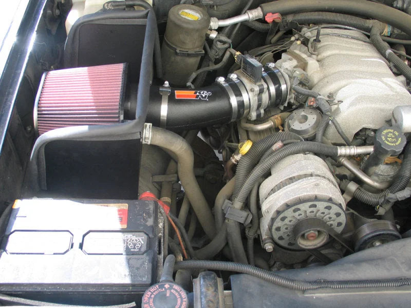 K&N 96-00 Chevy/GMC PickUp V8-7.4L Performance Intake Kit - Back View