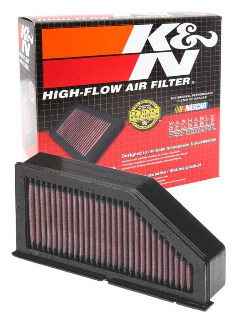 K&N 97-08 BMW K1200RS/LT/C/GT 8.313in OS Length / 3.875 OS Width / 1.938in H Replacement Air Filter - Side View