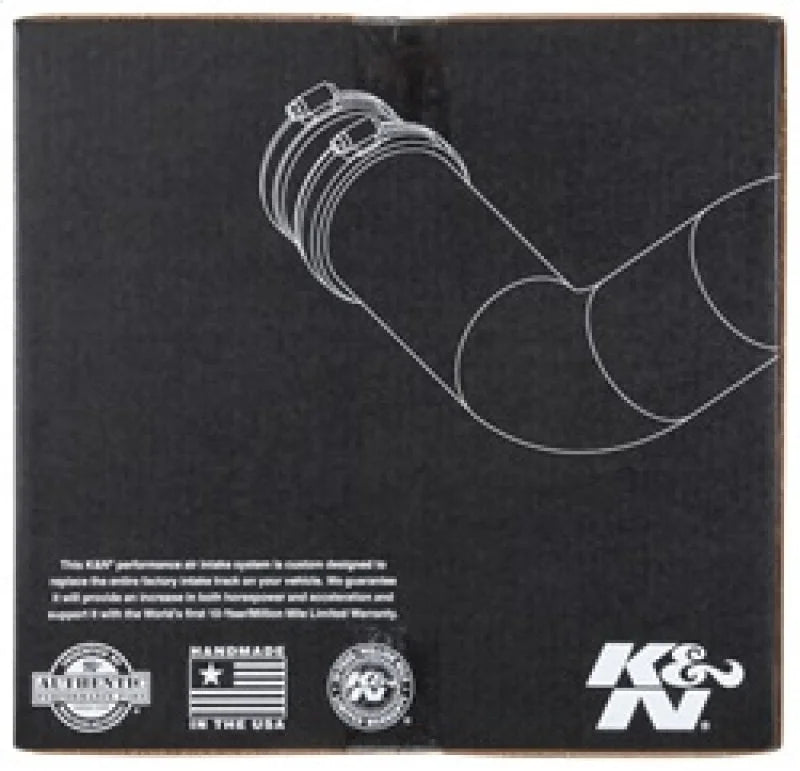 K&N 97-08 Ford E350/#450 Econoline V10-6.8L Black High Flow Performance Kit - Back View