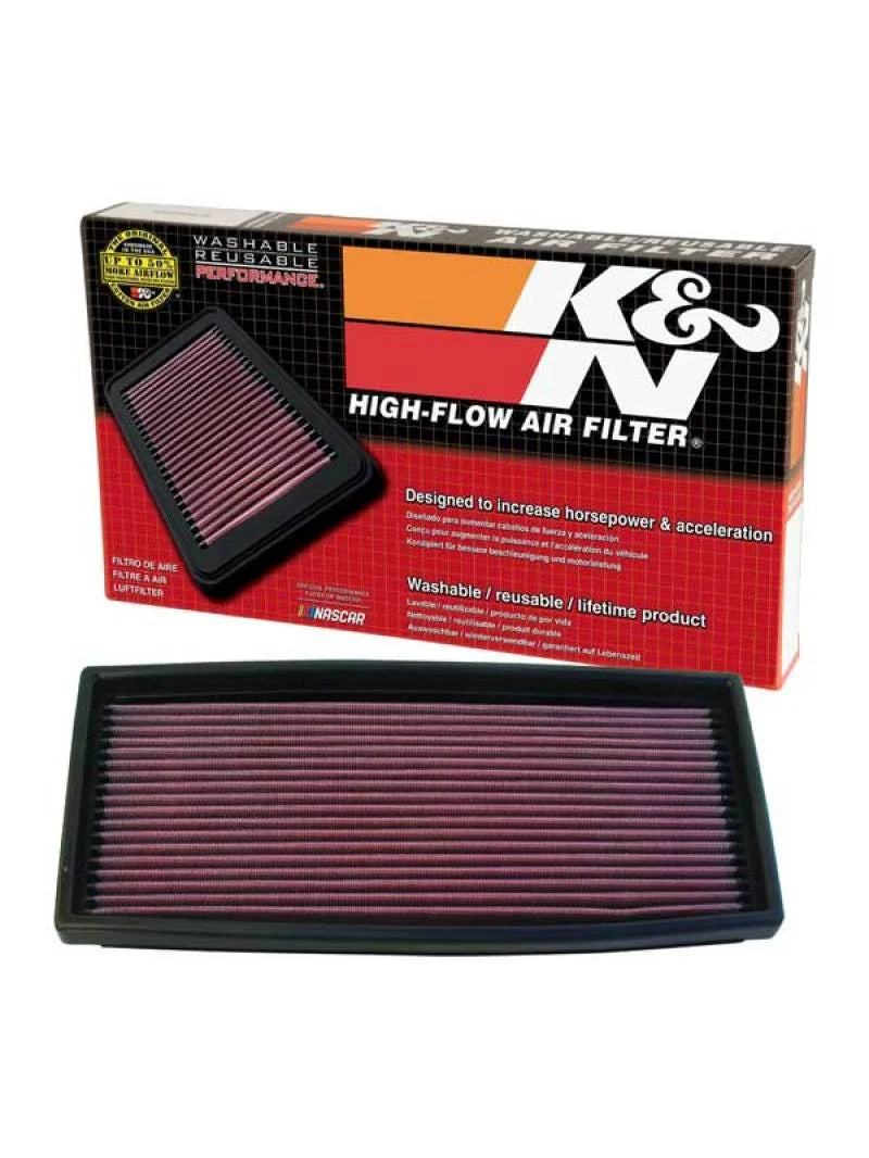 K&N 97-96 Ford 4.9L/5.0L / 87-97 5.8L/7.5L Drop In Air Filter - Back View