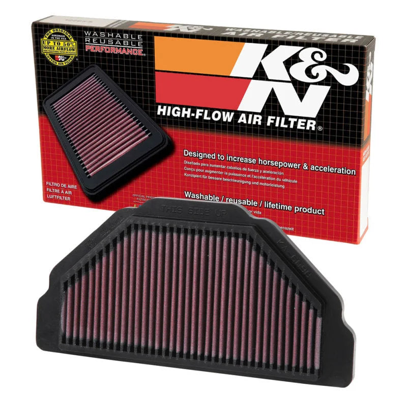 K&N 98-02 Kawasaki ZX6R Ninja/05-08 ZZR600 Air Filter - Side View