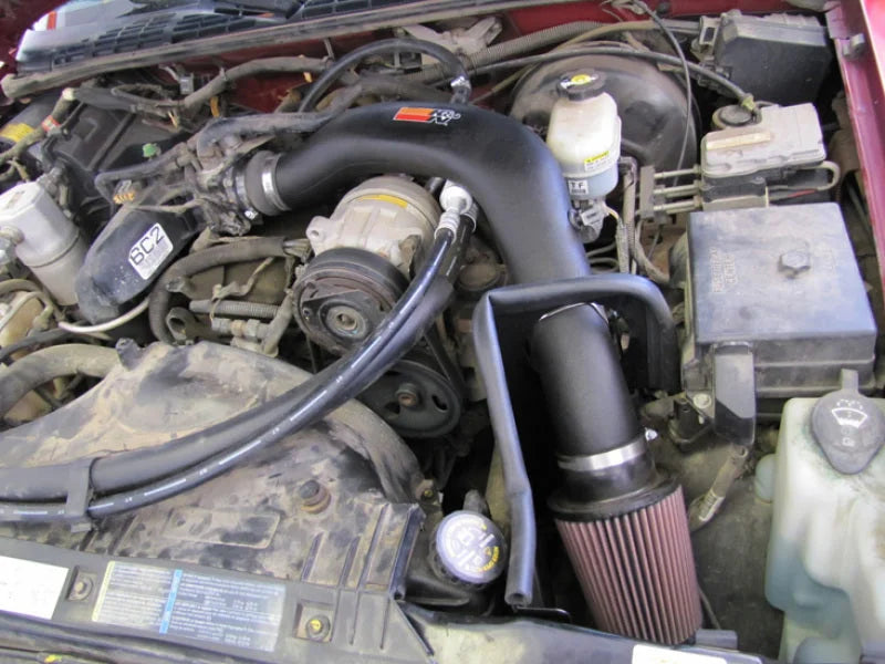 K&N 98-03 Chevy S-10 L4-2.2L Performance Intake Kit - Side View
