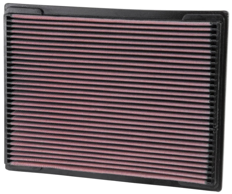K&N 98-03 Mercedes ML320 / 96-00 C230 / 93-01 C28 / 97-03 CLK320 Drop In Air Filter - Side View